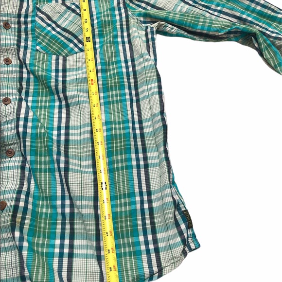 Prana Shirt XXL 2XL Green Plaid Long Sleeve button - Picture 5 of 8